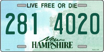 NH license plate 2814020