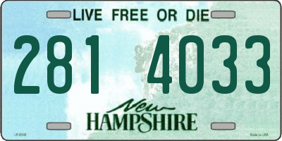 NH license plate 2814033