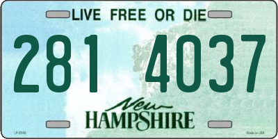 NH license plate 2814037