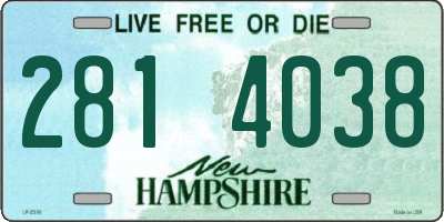 NH license plate 2814038