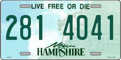 NH license plate 2814041