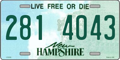 NH license plate 2814043