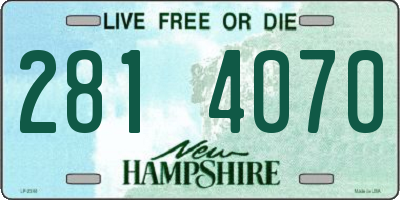 NH license plate 2814070