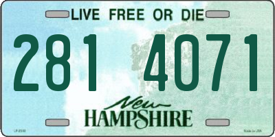 NH license plate 2814071