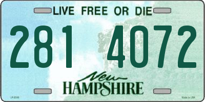 NH license plate 2814072