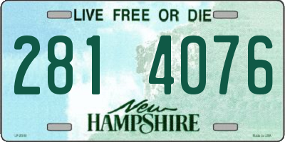 NH license plate 2814076