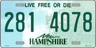 NH license plate 2814078