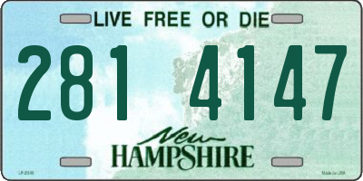 NH license plate 2814147