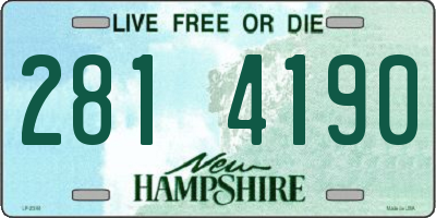 NH license plate 2814190