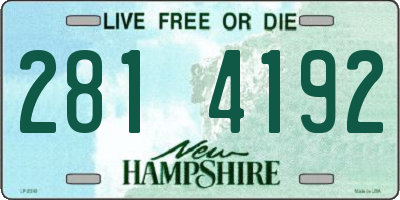 NH license plate 2814192