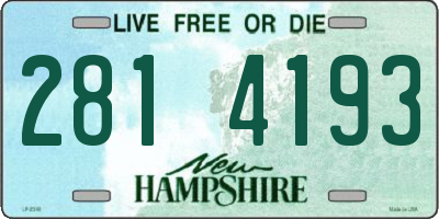 NH license plate 2814193
