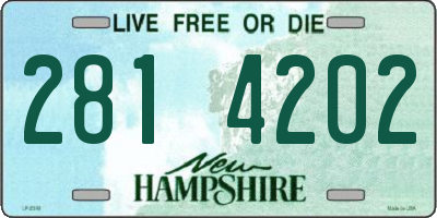 NH license plate 2814202