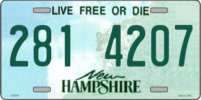 NH license plate 2814207