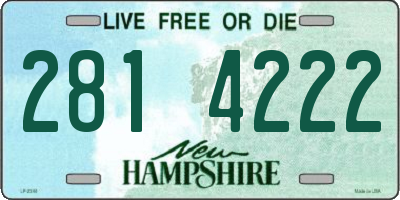 NH license plate 2814222