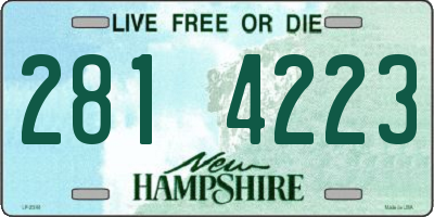NH license plate 2814223
