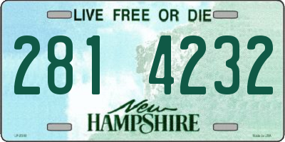 NH license plate 2814232