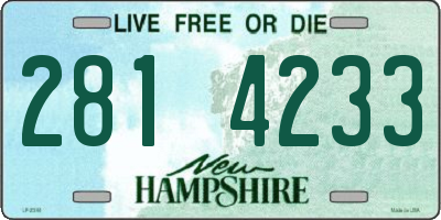NH license plate 2814233