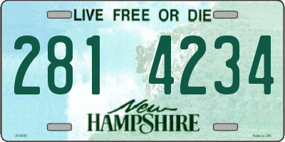 NH license plate 2814234