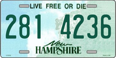 NH license plate 2814236