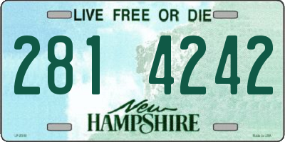 NH license plate 2814242
