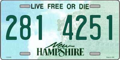 NH license plate 2814251