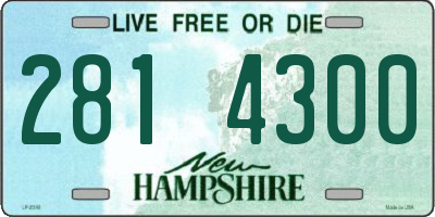 NH license plate 2814300