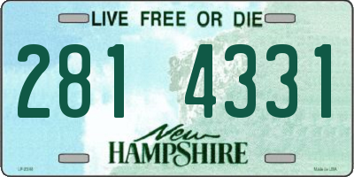 NH license plate 2814331