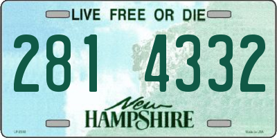 NH license plate 2814332