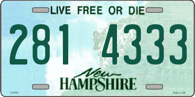NH license plate 2814333