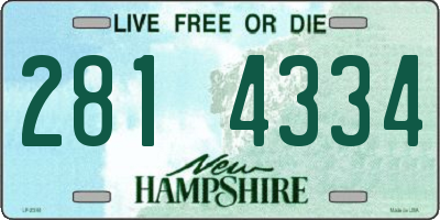 NH license plate 2814334
