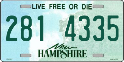 NH license plate 2814335