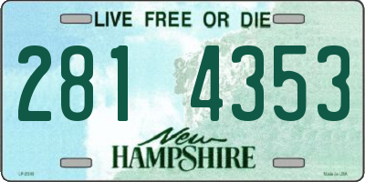 NH license plate 2814353