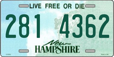 NH license plate 2814362