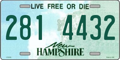 NH license plate 2814432