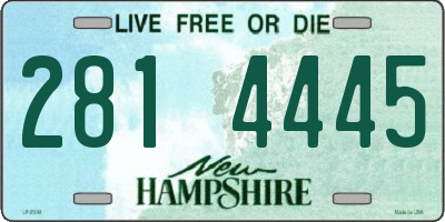 NH license plate 2814445