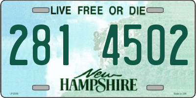 NH license plate 2814502