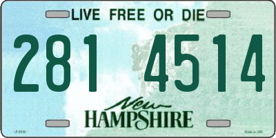 NH license plate 2814514