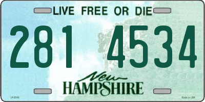 NH license plate 2814534