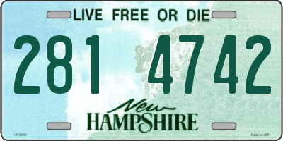 NH license plate 2814742