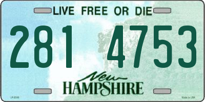 NH license plate 2814753