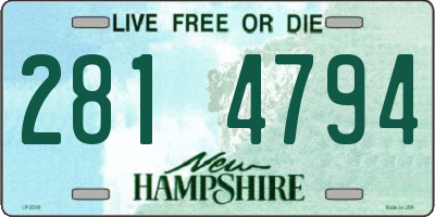NH license plate 2814794