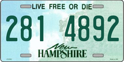 NH license plate 2814892