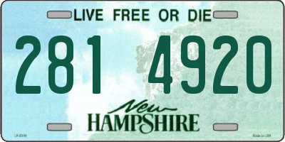 NH license plate 2814920