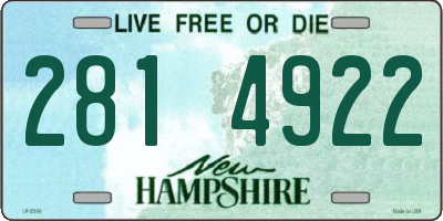 NH license plate 2814922