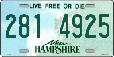 NH license plate 2814925