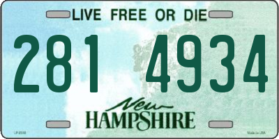 NH license plate 2814934