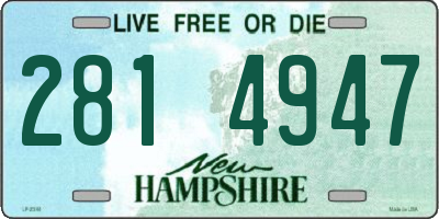 NH license plate 2814947