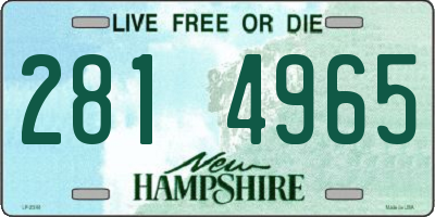 NH license plate 2814965