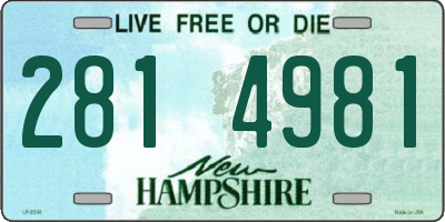 NH license plate 2814981