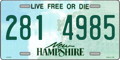 NH license plate 2814985